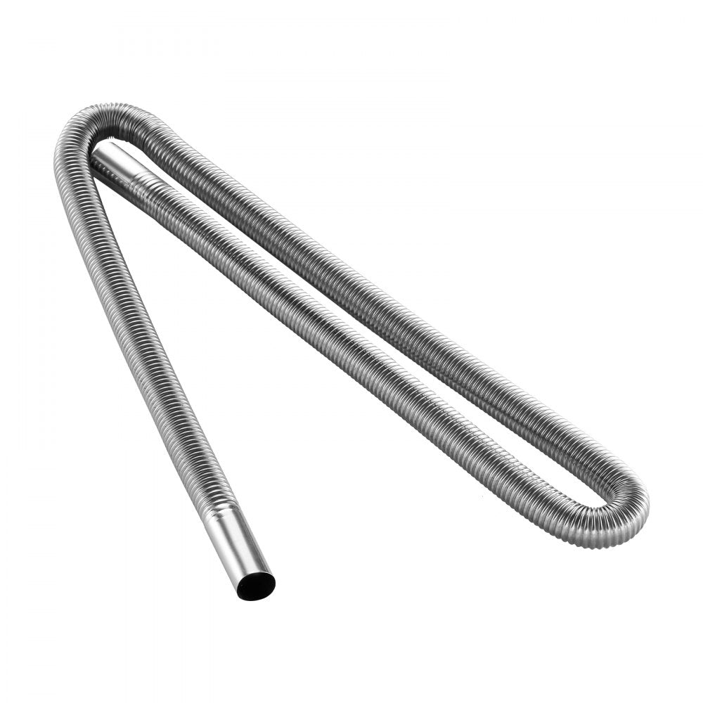 VEVOR Exhaust Hose, 58.7 inch Stainless Steel Exhausts Hose, Diesel Heater Flexible Exhaust Pipe with 2 Hose Clamps, Exhausts Hoses Kit Diesel Heater Accessories for 2KW 5KW 8KW Diesels Heaters