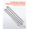 VEVOR Exhaust Hose, 118.1 inch Stainless Steel Exhausts Hose, Diesel Heater Flexible Exhaust Pipe with 2 Hose Clamps, Exhausts Hoses Kit Diesel Heater Accessories for 2KW 5KW 8KW Diesels Heaters