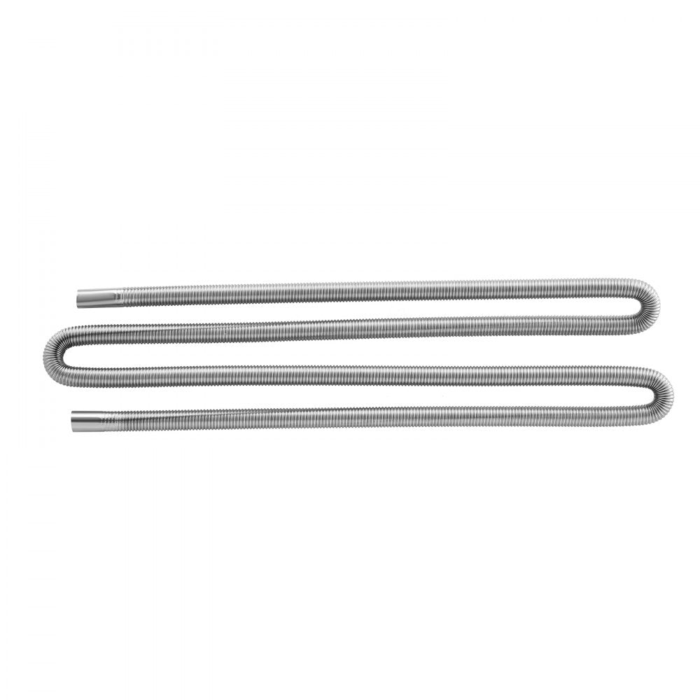 VEVOR Exhaust Hose, 118.1 inch Stainless Steel Exhausts Hose, Diesel Heater Flexible Exhaust Pipe with 2 Hose Clamps, Exhausts Hoses Kit Diesel Heater Accessories for 2KW 5KW 8KW Diesels Heaters