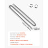 VEVOR Exhaust Hose, 77.95 inch Stainless Steel Exhausts Hose, Diesel Heater Flexible Exhaust Pipe with 2 Hose Clamps, Exhausts Hoses Kit Diesel Heater Accessories for 2KW 5KW 8KW Diesels Heaters