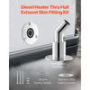 VEVOR Thru Hull Exhaust Skin Fitting, 0.94 inch Diesel Heater Exhaust Skin Fitting, Elbow Hull Exhausts Pipe Socket Replacement with Screws, Nuts & Gasket for Diesel Heaters, 316 Stainless Steel