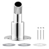 VEVOR Thru Hull Exhaust Skin Fitting, 0.94 inch Diesel Heater Exhaust Skin Fitting, Elbow Hull Exhausts Pipe Socket Replacement with Screws, Nuts & Gasket for Diesel Heaters, 316 Stainless Steel
