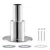 VEVOR Thru Hull Exhaust Skin Fitting, 0.94 inch Diesel Heater Exhaust Skin Fitting, Straight Thru Hull Exhausts Skins Fits Kit with Screws, Nuts & Gasket for Diesel Heaters, 316 Stainless Steel