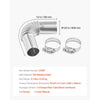 VEVOR Exhaust Pipe Tube Elbow Connector, 0.98 inch Diesel Heater Exhaust Elbow, Air Parking Heater Exhausts Pipe Tube Elbows Connector 2 Clamps for 2KW 5KW 8KW Diesel Heater, 201 Stainless Steel