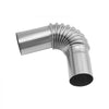 VEVOR Exhaust Pipe Tube Elbow Connector, 0.98 inch Diesel Heater Exhaust Elbow, Air Parking Heater Exhausts Pipe Tube Elbows Connector 2 Clamps for 2KW 5KW 8KW Diesel Heater, 201 Stainless Steel