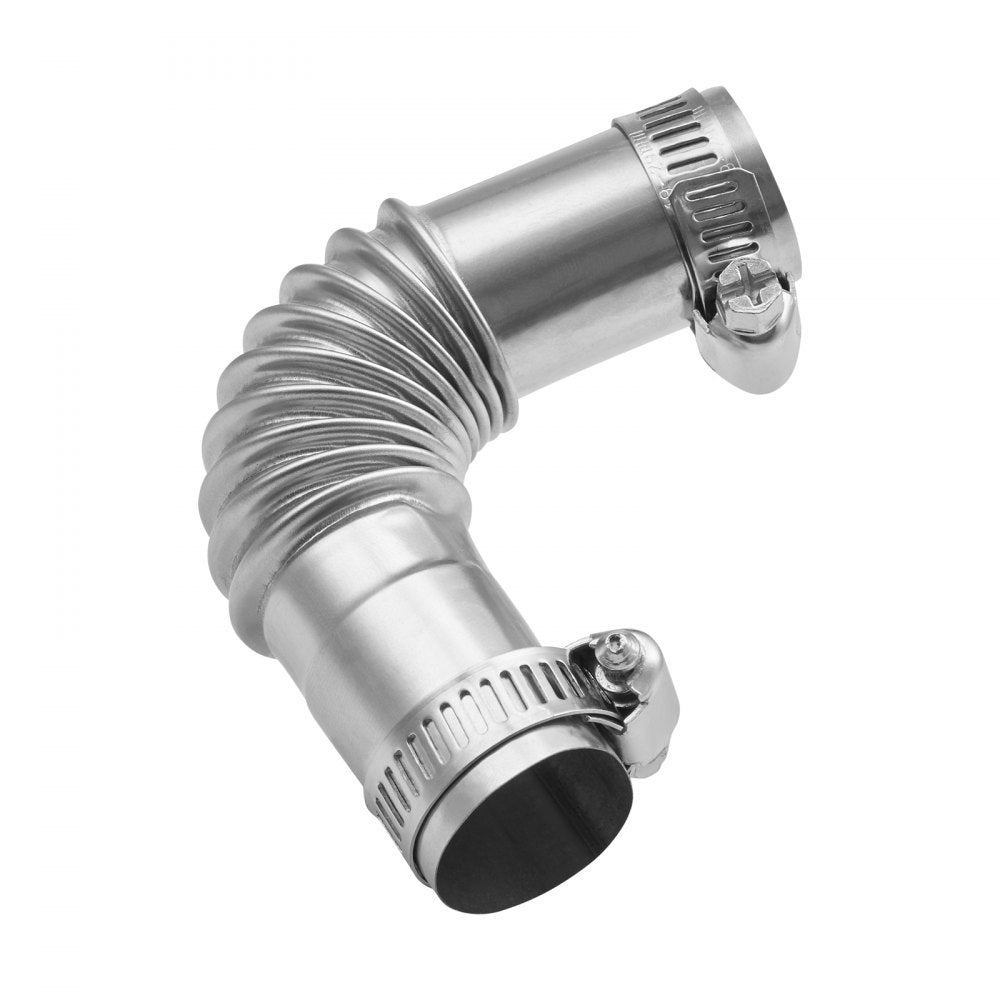 VEVOR Exhaust Pipe Tube Elbow Connector, 0.98 inch Diesel Heater Exhaust Elbow, Air Parking Heater Exhausts Pipe Tube Elbows Connector 2 Clamps for 2KW 5KW 8KW Diesel Heater, 201 Stainless Steel