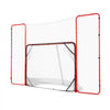 VEVOR Hockey Goal with Backstop and Targets, Street Steel Hockey Net, 72" Pro Hockey Training Goal Set, Portable Indoor Outdoor Hockey Goal with Net, Easy Assemble, White/Red