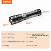 VEVOR 10000 Lumen High Lumens Flashlight, 5 Lighting Modes Rechargeable, IPX4 LED Waterproof Flashlight, Powerful aluminum alloy Handheld Flashlight for Camping Hiking Biking Fishing Night Running