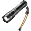 VEVOR 10000 Lumen High Lumens Flashlight, 5 Lighting Modes Rechargeable, IPX4 LED Waterproof Flashlight, Powerful aluminum alloy Handheld Flashlight for Camping Hiking Biking Fishing Night Running