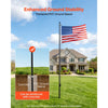 VEVOR Flag Pole, 16ft Heavy Duty Sectional Flagpole Kit for Outside House In Ground, Extra Thick Outdoor Aluminum Flagpole Kit with 3x5 American Flag for Yard, Residential or Commercial Use, Black