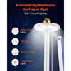 VEVOR Flag Pole, 20ft Heavy Duty Sectional Flagpole Kit with 136 LED Solar Light for Outside House In Ground, Outdoor Aluminum Flagpole with 3x5 American Flag for Yard, Residential, Commercial, Silver