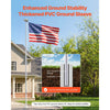VEVOR Flag Pole, 20ft Heavy Duty Sectional Flagpole Kit with 136 LED Solar Light for Outside House In Ground, Outdoor Aluminum Flagpole with 3x5 American Flag for Yard, Residential, Commercial, Silver