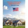 VEVOR Flag Pole, 25ft Heavy Duty Sectional Flagpole Kit with 136 LED Solar Light for Outside House In Ground, Outdoor Aluminum Flagpole with 3x5 American Flag for Yard, Residential, Commercial, Silver