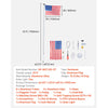 VEVOR Flag Pole, 25ft Heavy Duty Sectional Flagpole Kit with 136 LED Solar Light for Outside House In Ground, Outdoor Aluminum Flagpole with 3x5 American Flag for Yard, Residential, Commercial, Silver