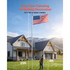 VEVOR Flag Pole, 25ft Heavy Duty Sectional Flagpole Kit for Outside House In Ground, Extra Thick Outdoor Aluminum Flagpole Kit with 3x5 American Flag for Yard, Residential or Commercial Use, Silver