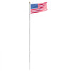 VEVOR Flag Pole, 25ft Heavy Duty Sectional Flagpole Kit for Outside House In Ground, Extra Thick Outdoor Aluminum Flagpole Kit with 3x5 American Flag for Yard, Residential or Commercial Use, Silver
