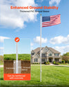 VEVOR Flag Pole, 25ft Heavy Duty Sectional Flagpole Kit for Outside House In Ground, Extra Thick Outdoor Aluminum Flagpole Kit with 3x5 American Flag for Yard, Residential or Commercial Use, Silver