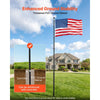 VEVOR Flag Pole, 30ft Heavy Duty Telescopic Flagpole Kit for Outside House In Ground, Extra Thick Outdoor Aluminum Flagpole Kit with 3x5 American Flag for Yard, Residential or Commercial Use, Black