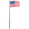 VEVOR Flag Pole, 30ft Heavy Duty Telescopic Flagpole Kit for Outside House In Ground, Extra Thick Outdoor Aluminum Flagpole Kit with 3x5 American Flag for Yard, Residential or Commercial Use, Black