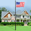 VEVOR 25FT Telescoping Flag pole Kit, Heavy Duty Aluminum Alloy in Ground Flag Poles for Outside, 3 Display Modes Flagpole with 3x5 American Flag, Professional Accessories, Black