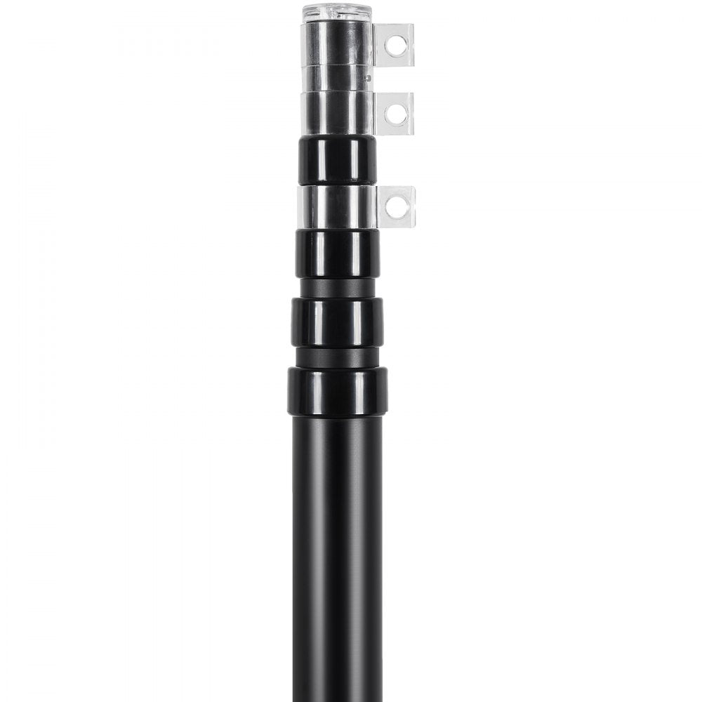 VEVOR 25FT Telescoping Flag pole Kit, Heavy Duty Aluminum Alloy in Ground Flag Poles for Outside, 3 Display Modes Flagpole with 3x5 American Flag, Professional Accessories, Black