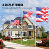 VEVOR 30FT Telescoping Flag pole Kit, Heavy Duty Aluminum Alloy in Ground Flag Poles for Outside, 3 Display Modes Flagpole with 3x5 American Flag, Professional Accessories, Silver