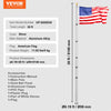 VEVOR 30FT Telescoping Flag pole Kit, Heavy Duty Aluminum Alloy in Ground Flag Poles for Outside, 3 Display Modes Flagpole with 3x5 American Flag, Professional Accessories, Silver