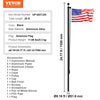 VEVOR 25FT Sectional Flag pole Kit, Heavy Duty Aluminum Alloy in Ground Flag poles for Outside, 3 Display Modes Flagpole with 3x5 American Flag, Professional Accessories, Black