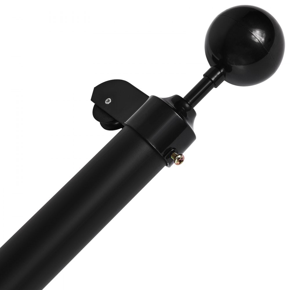 VEVOR 25FT Sectional Flag pole Kit, Heavy Duty Aluminum Alloy in Ground Flag poles for Outside, 3 Display Modes Flagpole with 3x5 American Flag, Professional Accessories, Black