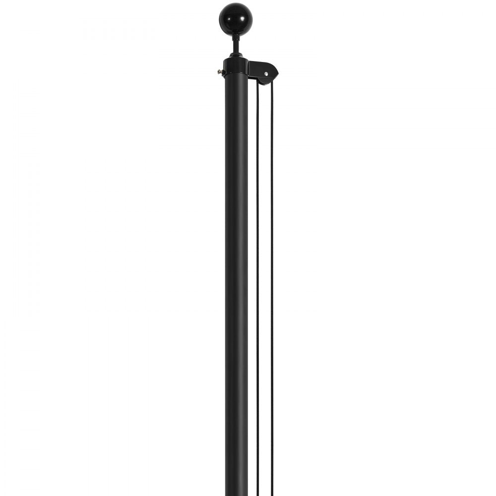 VEVOR 25FT Sectional Flag pole Kit, Heavy Duty Aluminum Alloy in Ground Flag poles for Outside, 3 Display Modes Flagpole with 3x5 American Flag, Professional Accessories, Black