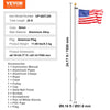 VEVOR 25FT Sectional Flag pole Kit, Heavy Duty Aluminum Alloy in Ground Flag poles for Outside, 3 Display Modes Flagpole with 3x5 American Flag, Professional Accessories, Silver