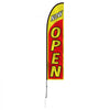 VEVOR Open Flag with Pole Kit, Advertising Flag for Business Outside, Advertising Feather Flag Kit, Includes 1 Banner Flag, 1 Pole, 1 Ground Stake, Open Signs Swooper Flag for Businesses 16.3 FT