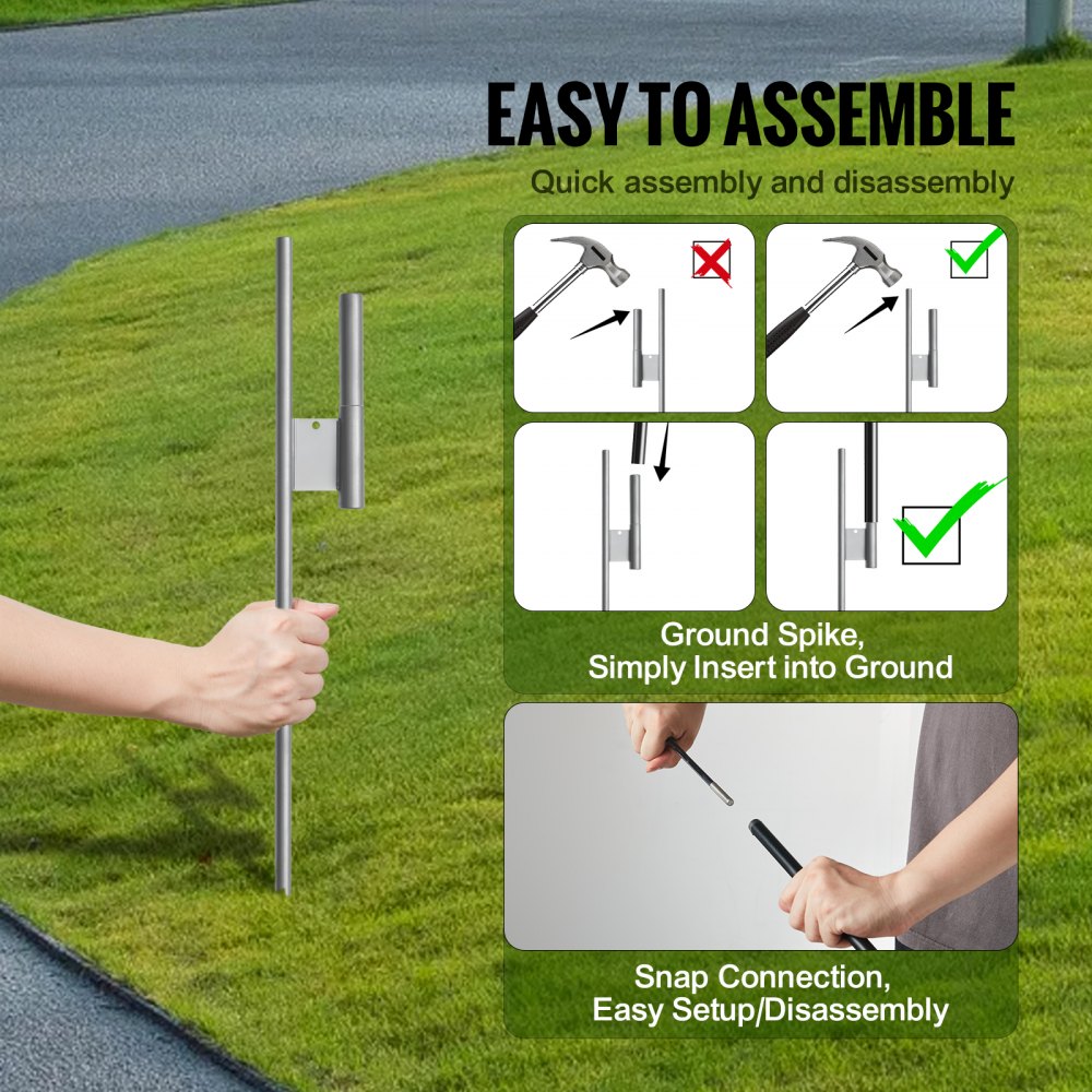 VEVOR Auto Repair Advertising Feather Flag with Pole Kit, Advertising Flags for Business Outside, Includes 4 Banner Flags, 4 Poles, 4 Ground Stakes, Swooper Flags for Businesses 16.3 FT