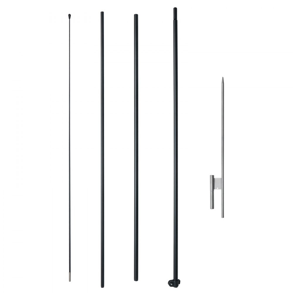 VEVOR Feather Flag Pole Kit, Swooper Flag Pole Set 16.3 ft, Sign Flag Poles for Business Advertising Flags Outdoor, with A Ground Stake and Carrying Bag (Flag Not Included)