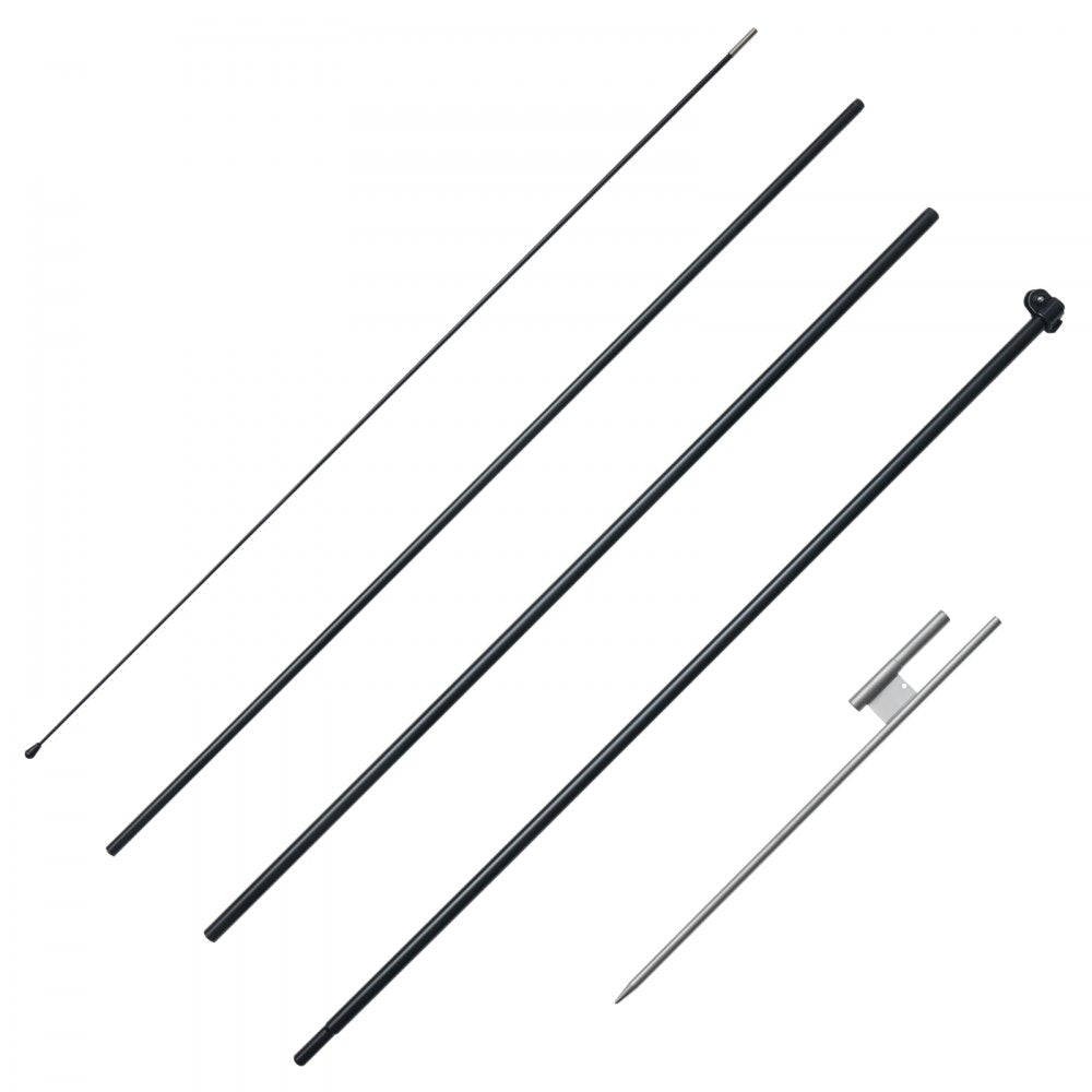 VEVOR Feather Flag Pole Kit, Swooper Flag Pole Set 16.3 ft, Sign Flag Poles for Business Advertising Flags Outdoor, with A Ground Stake and Carrying Bag (Flag Not Included)