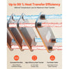 VEVOR Plate Heat Exchanger, 5 x 12 in Brazed Plate Water to Water Heat Exchanger with 20 Plates, Mounting Bracket, Sturdy Stainless Steel Construction, 170-330K BTU for Boiler, Radiant Floor Heating