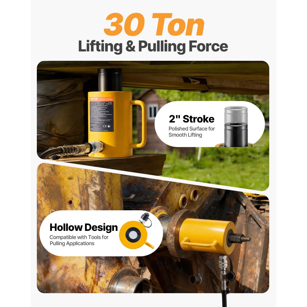 30ton 50mm Hollow Plunger Hydraulic Cylinder Jack