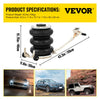 VEVOR Pneumatic Jack, 5 Ton/11023 lbs Triple Bag Air Jack, Lifting Height 6.3-15.75 Inch, Inflatable Car Jack with Long Handle, Lifter Pneumatic Air Jack for Garage Car Lifting Repair