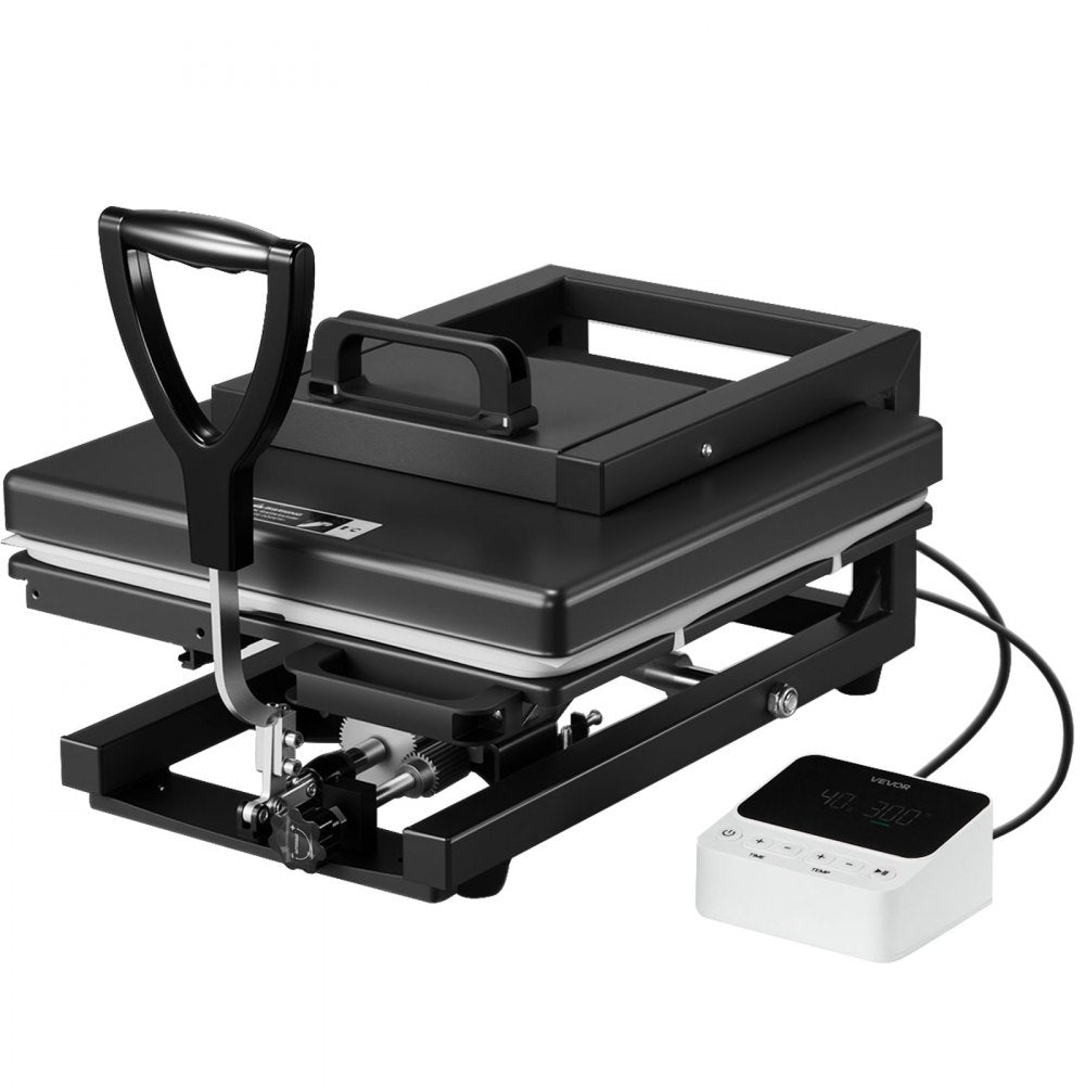 VEVOR Hybrid Heat Press, 15 x 15 inch, 5-in-1 Multifunction, Heat Up Fast and Even, All-New Patented Design, Easy to Control, Sublimation Press Machine for T-shirts/Mugs/Tumblers/Caps/Plates, Black