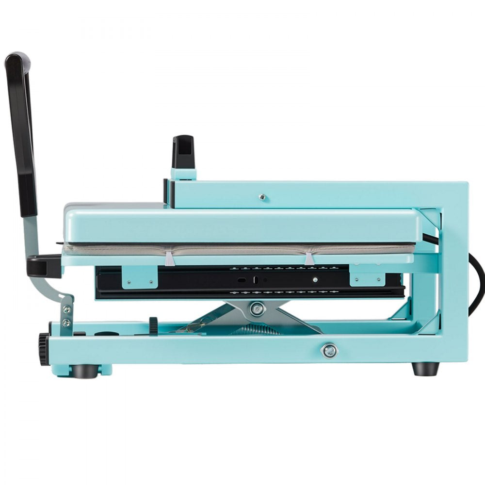 VEVOR Hybrid Heat Press Machine 15" x 15" 5-in-1 Sublimation Press Machine, for T-shirts/Mugs/Tumblers/Caps/Plates, Multifunction Design, Heat Up Fast and Even, All-New Patented Design, Light Green