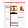 VEVOR 12 Ton Shop Press, H-Frame Garage Floor Bottle Jack Hydraulic Press, 8-Level Adjustable Height, Movable Stamping Plate, Heavy-Duty Steel for Bending, Straightening, Pressing U-Joints & Bearings