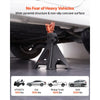 VEVOR Jack Stands, 3 Ton (6,600 lbs) Capacity, 10.8-16.3 in Adjustable Height, Heavy Duty Steel Jack Auto Stands with Locking, for Lifting SUV, Pickup, Car and UTV/ATV, 1 Pair, Black and Orange