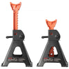 VEVOR Jack Stands, 3 Ton (6,600 lbs) Capacity, 10.8-16.3 in Adjustable Height, Heavy Duty Steel Jack Auto Stands with Locking, for Lifting SUV, Pickup, Car and UTV/ATV, 1 Pair, Black and Orange