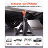 VEVOR Jack Stands, 6 Ton (13,000 lbs) Capacity, 14.6-22.8 in Adjustable Height, Heavy Duty Steel Jack Auto Stands with Double Locking, for Lifting RV, Small Truck, Car, SUV, 1 Pair, Black and Orange