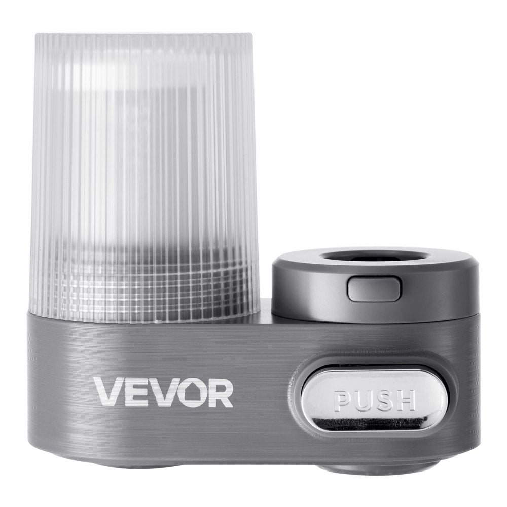 VEVOR Faucet Mount Water Filter, Vertical Water Purifier for Sink Tap, Carbon Fiber Filter, Removes Chlorine Lead with 3 Filters, Fits Most Kitchen or Bathroom Faucets, Gray