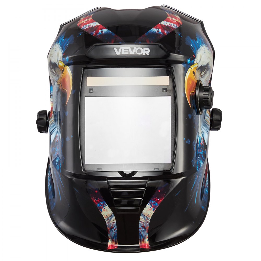 VEVOR Welding Helmet Auto Darkening, 3.94" x 3.15" True Color Welding Hood, 1/1/1/1 Solar-Powered Welder Mask 4 Arc Sensors, Wide Shade 4/5-9/9-13 for TIG MIG ARC Weld Grinding Cutting - METIS Series