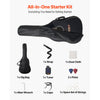 VEVOR Cutway Acoustic Guitar, 41 in, 6-String Black Solid Spruce Top Guitar, Beginner Bundle with Gig Bag, Tuner, Strap, Strings, Picks, Capo, Rosewood Fingerboard, for Adult Fingerstyle Solo Jazz