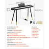 VEVOR Digital Piano 88 Keys Semi Weighted Full Size Keyboard Stand Black, for Beginners, 600 Tones, 600 Rhythms, Electric Piano, with Sustain Pedal, Speaker, Headphone Jack, USB/MIDI, Power Adapter