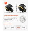 VEVOR Full Face Motorcycle Helmets, Dual-Visor Motorcycle Street Bike Helmet, Lightweight Comfortable Motocross Dirt Bike Helmet for Adults Men and Women - DOT & ECE Approved (L Size)