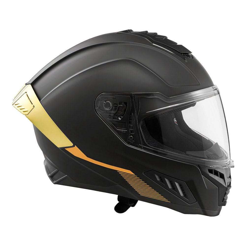 VEVOR Full Face Motorcycle Helmets, Dual-Visor Motorcycle Street Bike Helmet, Lightweight Comfortable Motocross Dirt Bike Helmet for Adults Men and Women - DOT & ECE Approved (L Size)